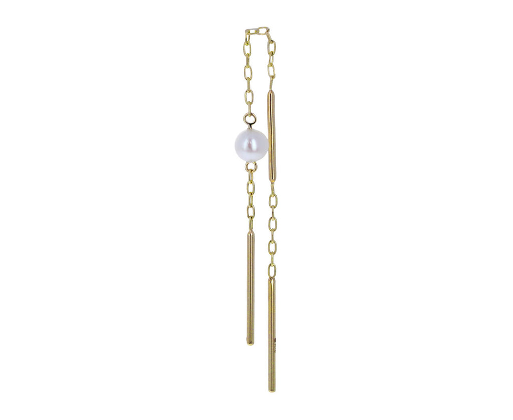 Akoya Pearl Toggle Chain SINGLE Earring