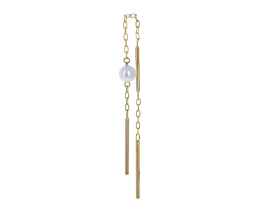 Akoya Pearl Toggle Chain SINGLE Earring