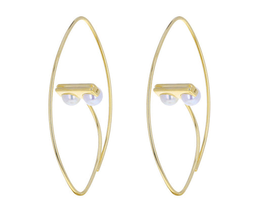 Beluga Pearl Floating Earring