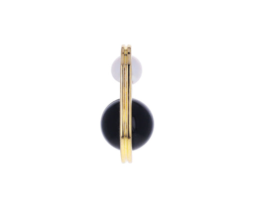 Onyx and Pearl Beluga SINGLE Stud Earring