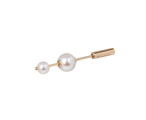 Hirotaka Mini Double Pearl Spear SINGLE Earring