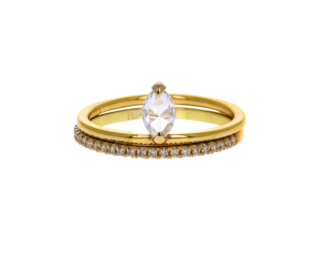 Rose Cut Marquise Diamond Pietro Ring