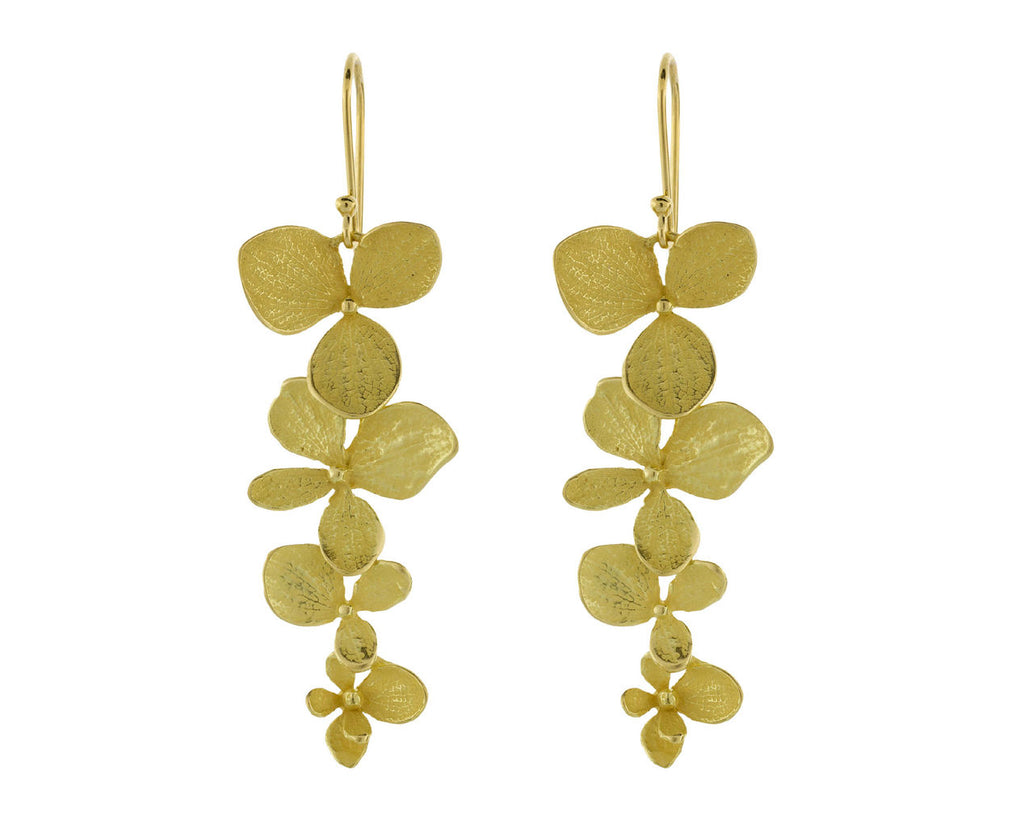 Gold Hydrangea Earrings - TWISTonline 