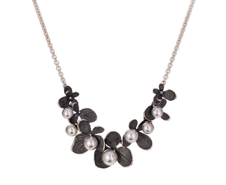 Gray Pearl Hydrangea Necklace - TWISTonline 
