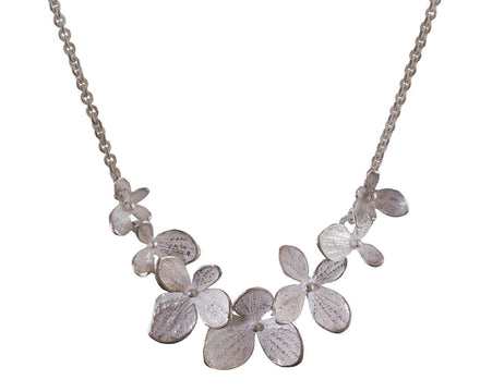 Sterling Silver Multi-Hydrangea Necklace - TWISTonline 