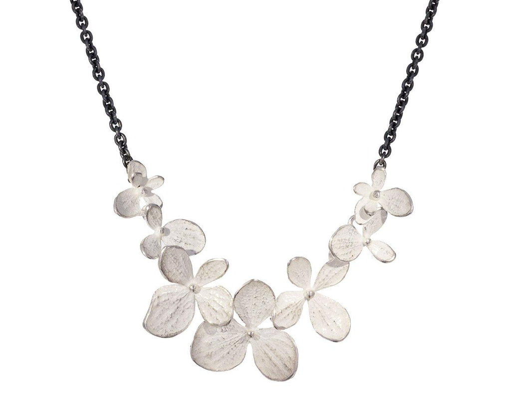 Two Tone Hydrangea Flower Necklace - TWISTonline 