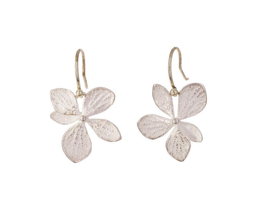 Single Silver Hydrangea Drop Earrings - TWISTonline 