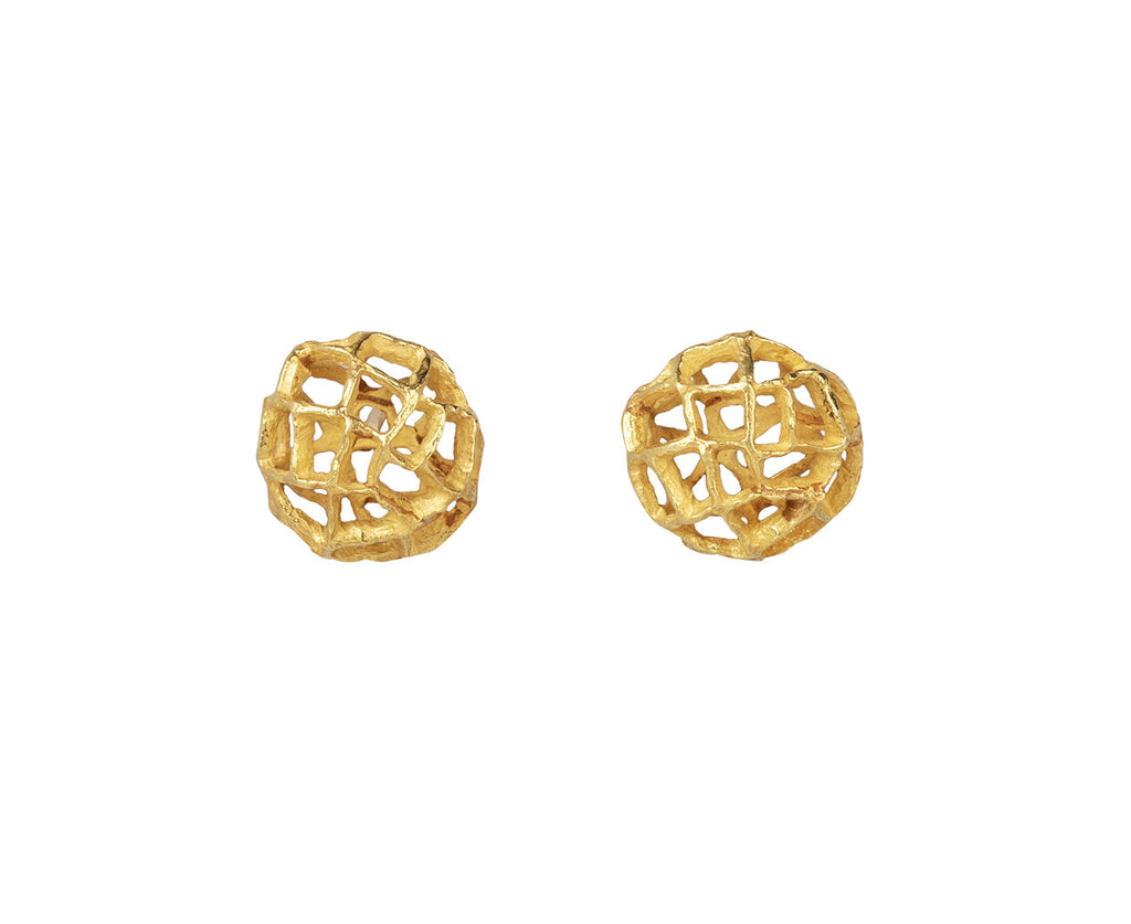 Gold Basket Earrings