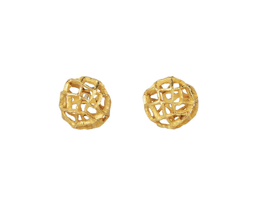 Gold Basket Earrings