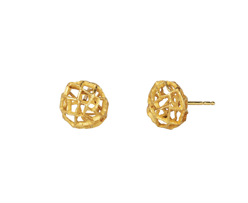 Gold Basket Earrings