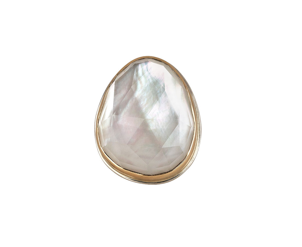 Jamie Joseph  Rectangular Australian Crystal Opal All Gold Ring at Voiage  Jewelry