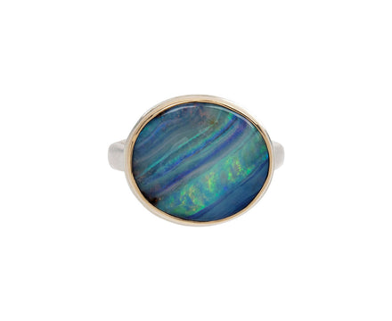 Jamie Joseph Oval Boulder Opal Ring