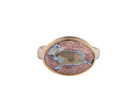 Oval Mexican Fire Opal Ring