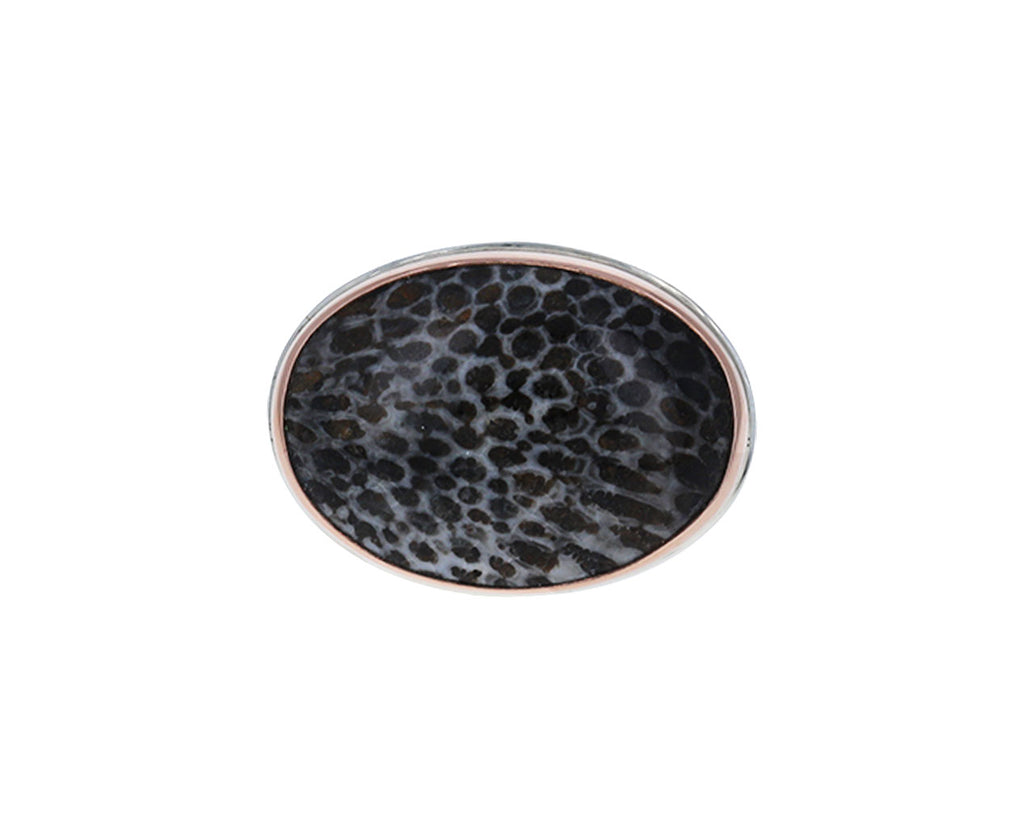 Fossilized Stingray Coral Ring