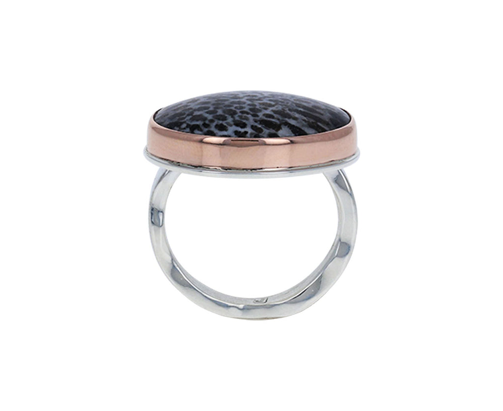 Fossilized Stingray Coral Ring