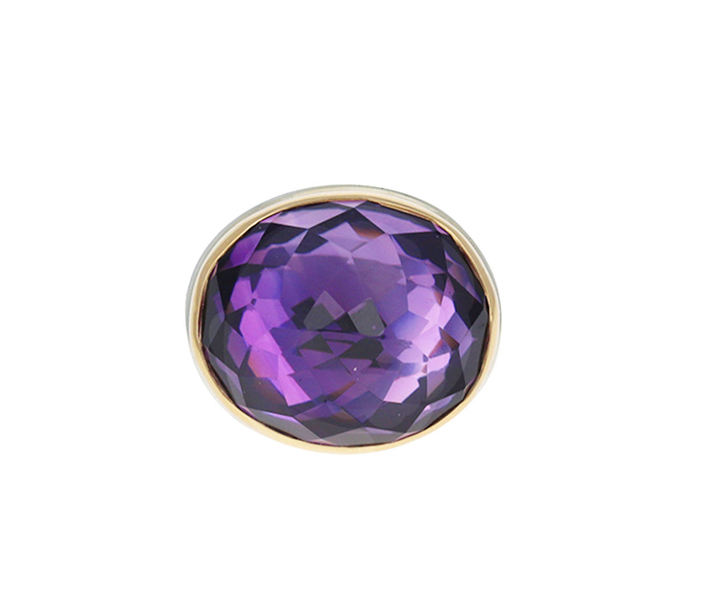 Oval Inverted Lavender Amethyst Ring