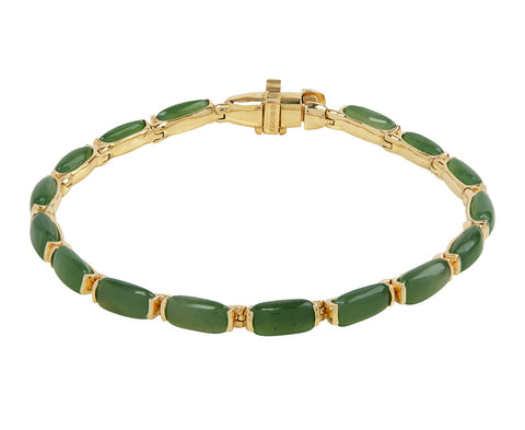 Fernando Jorge Nephrite Jade Oblong Bracelet