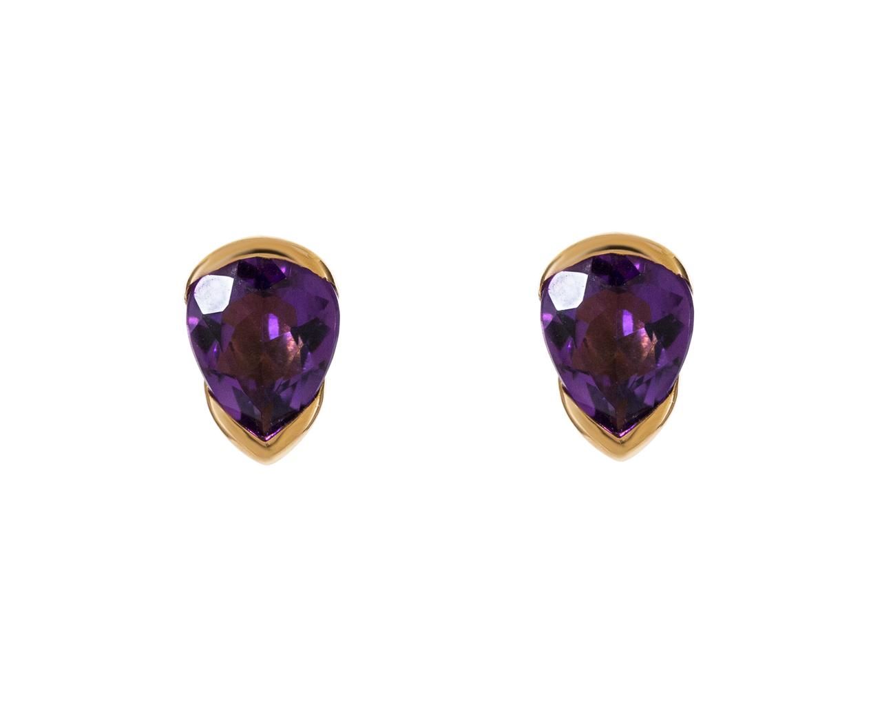 Large amethyst earrings sales