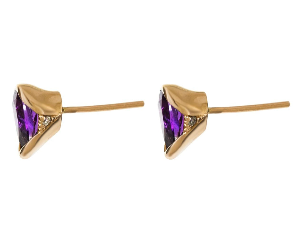 Large Bloom Amethyst Earrings - TWISTonline 