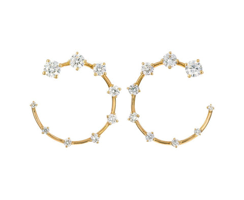 Small Diamond Circle Earrings - TWISTonline 