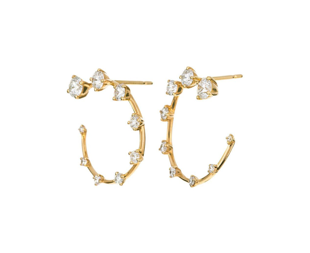 Small Diamond Circle Earrings - TWISTonline 