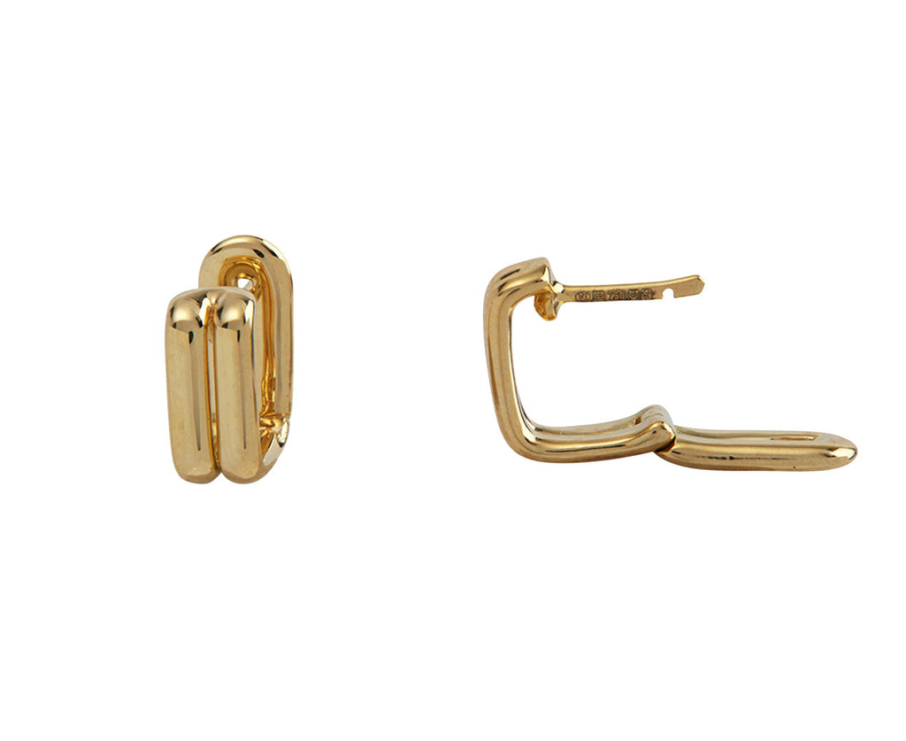 Fernando Jorge Small Gold Doubled Hoop Earrings