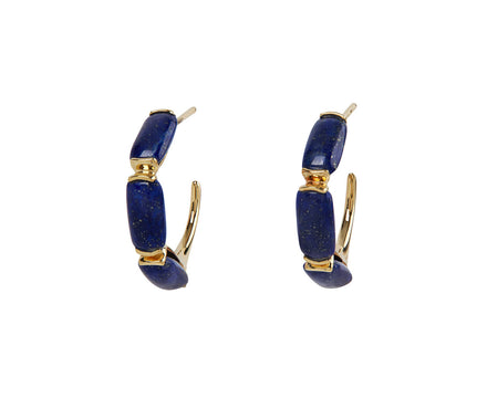Fernando Jorge Small Lapis Oblong Hoop Earrings