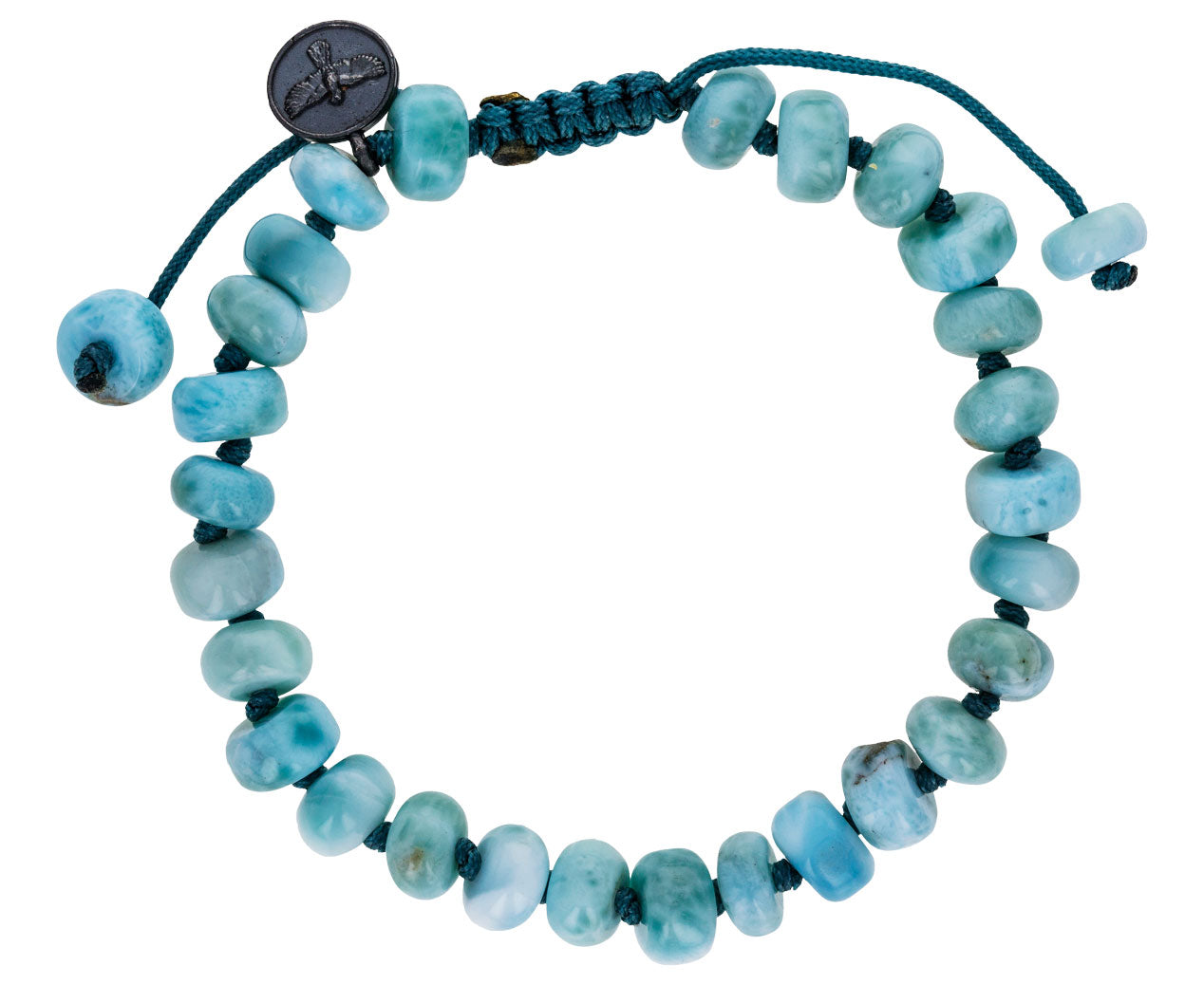 Smooth Larimar Beaded Bracelet