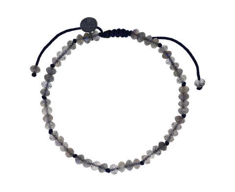 Small Faceted Labradorite Beaded Bracelet