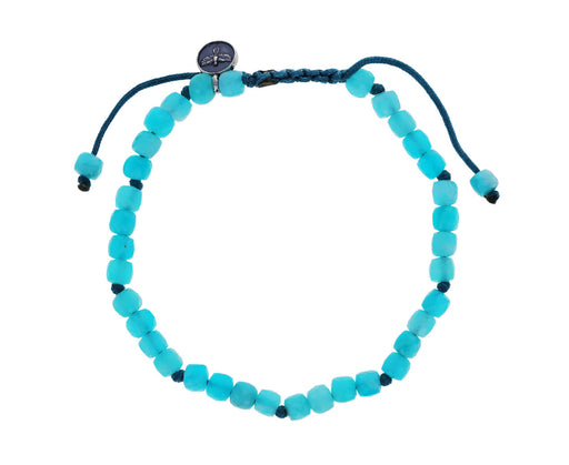 Square Peruvian Amazonite Beaded Bracelet