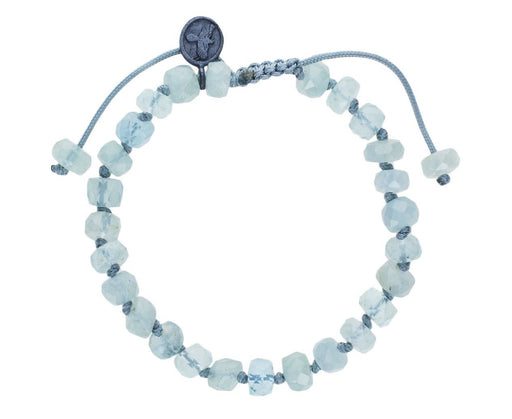 Faceted Aquamarine Bead Bracelet - TWISTonline 