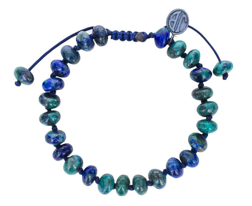 Smooth Azurite Malachite Beaded Bracelet - TWISTonline 