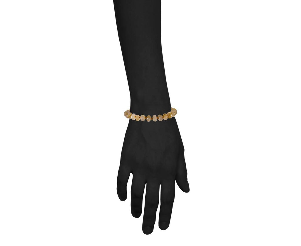 Beaded Gold Rutile Quartz Bracelet - TWISTonline 