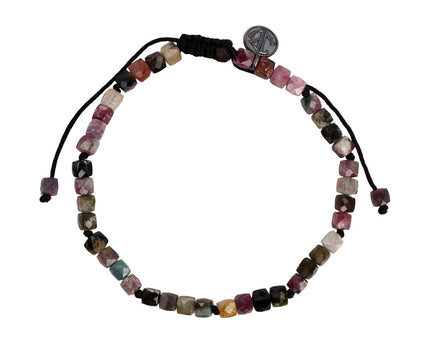 Joseph Brooks Cube Mixed Tourmaline Beaded Bracelet