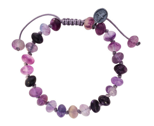 Purple Flourite Beaded Bracelet - TWISTonline 