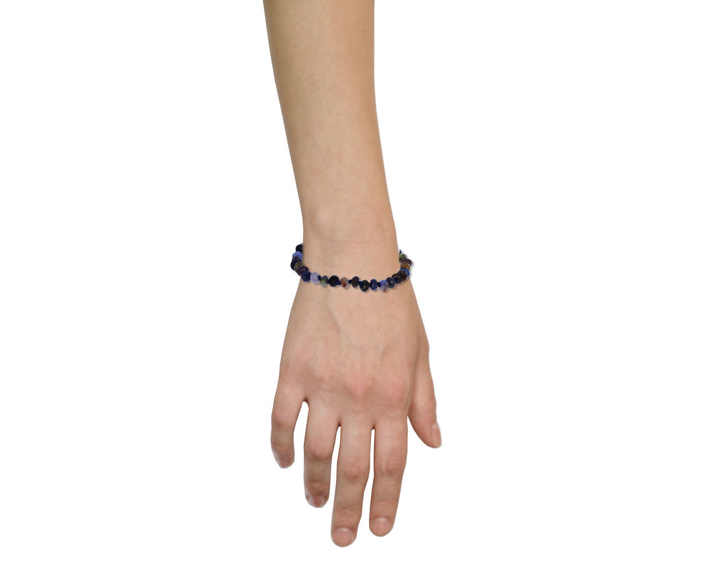 Multicolor Sapphire  Beaded Bracelet