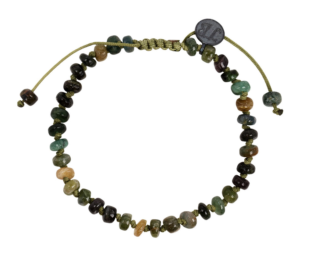 Joseph Brooks Smooth Green Mixed Tourmaline Beaded Bracelet
