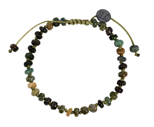 Joseph Brooks Smooth Green Mixed Tourmaline Beaded Bracelet