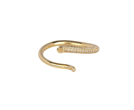 Kloto Gold and Diamond Curve Ring