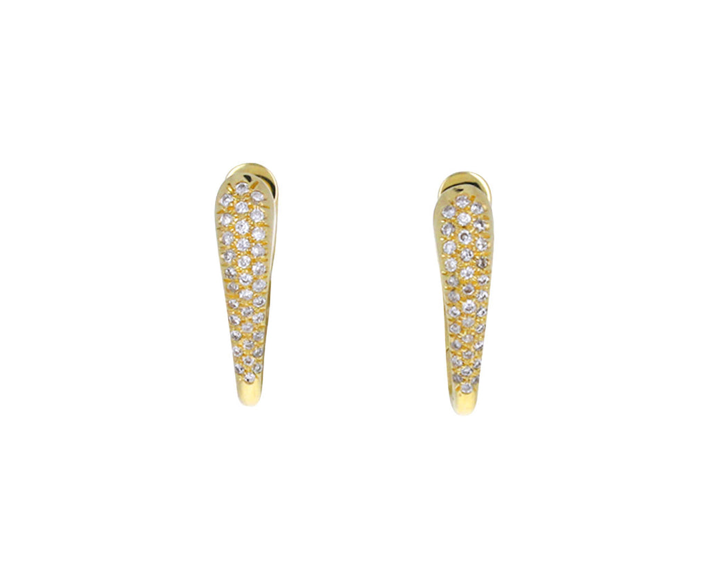 Diamond Huggie Drop Earrings