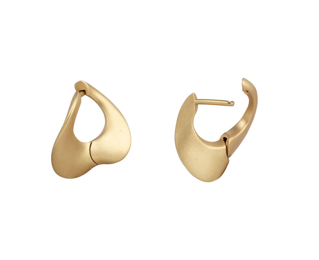 Matt gold hoop store earrings