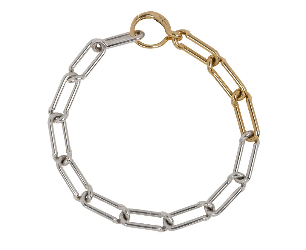 Kloto Silver and Gold Merge Chain Bracelet