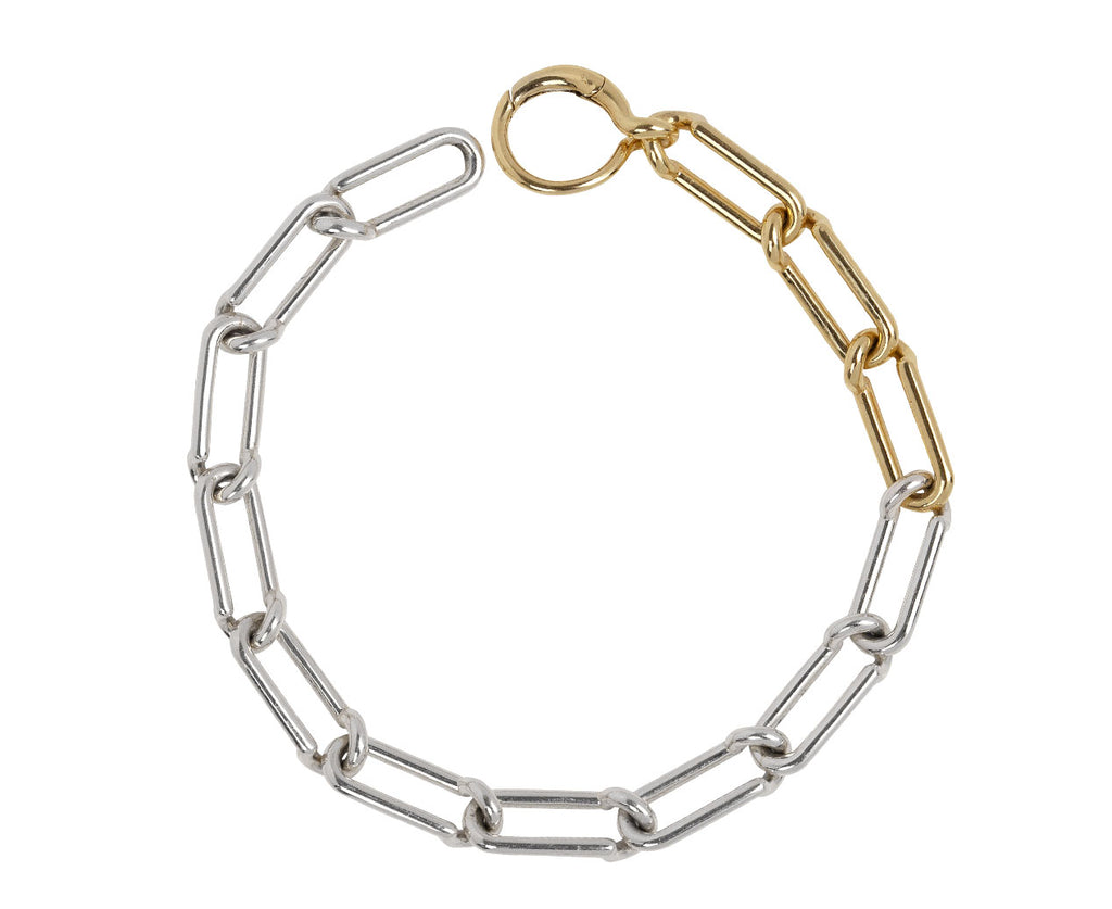 Kloto Silver and Gold Merge Chain Bracelet Open