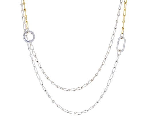 Gold and Silver Catch Chain Necklace