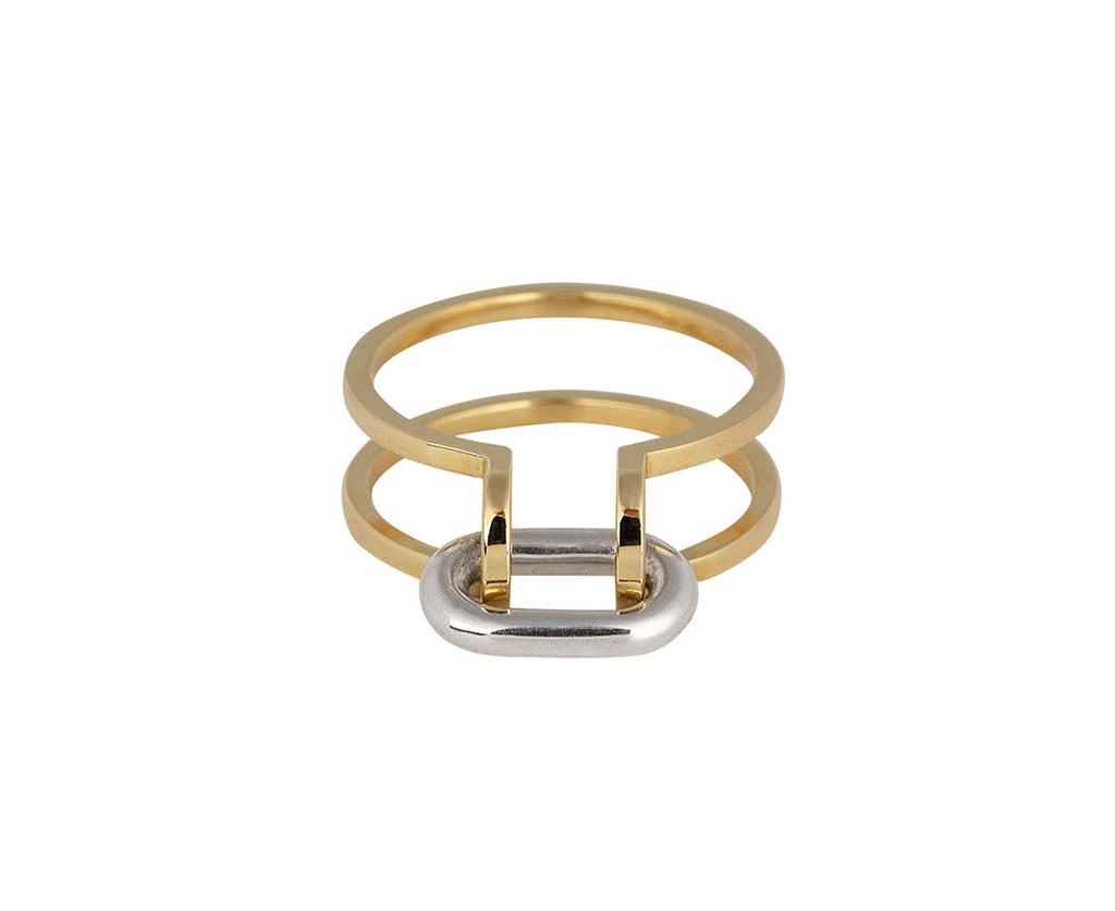 Kloto Gold and Silver Bolt Ring