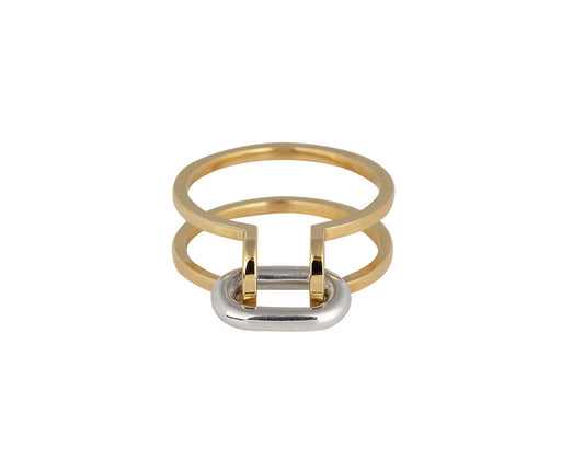 Kloto Gold and Silver Bolt Ring