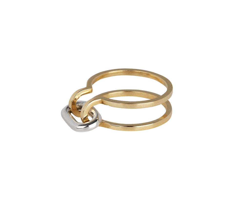 Kloto Gold and Silver Bolt Ring Side