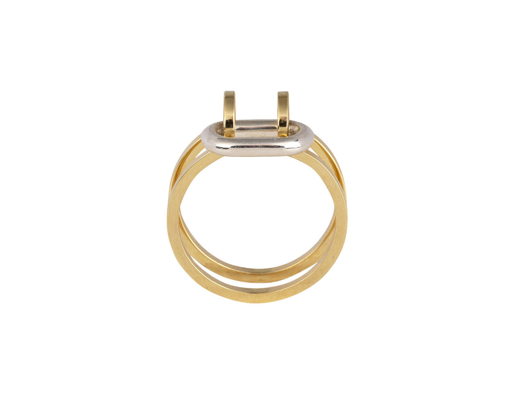 Kloto Gold and Silver Bolt Ring Top