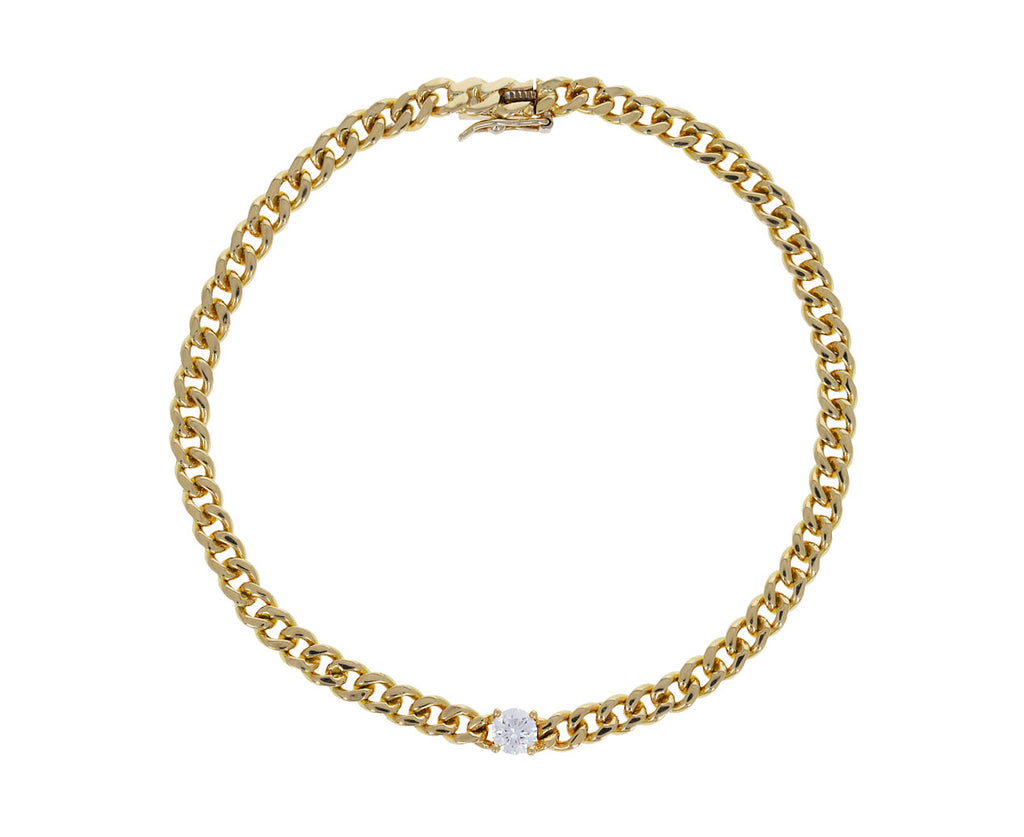 Anita Ko Round Diamond Cuban Chain Bracelet 