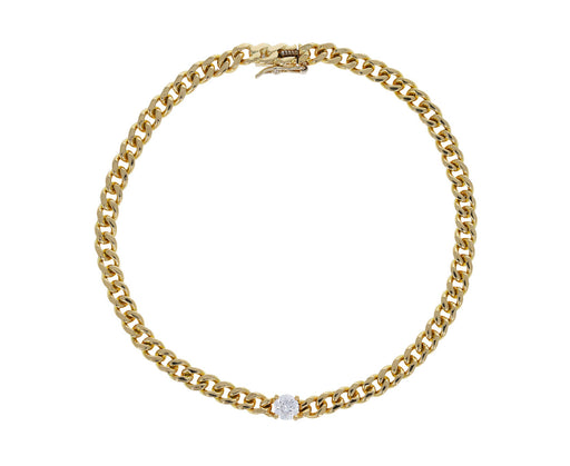 Anita Ko Round Diamond Cuban Chain Bracelet 